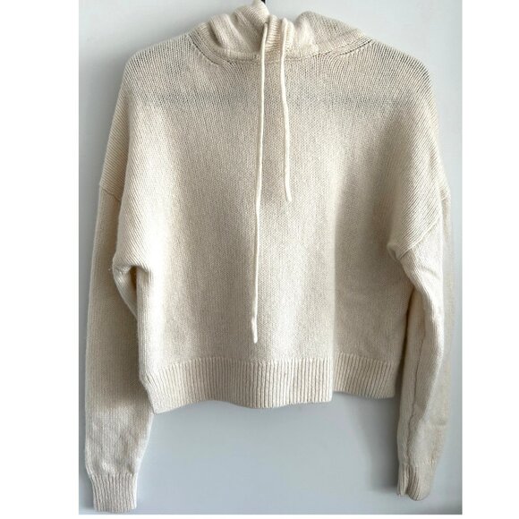 Babaton Ivory Cashmere Hoodie Sweater Sz XS - Picture 1 of 9